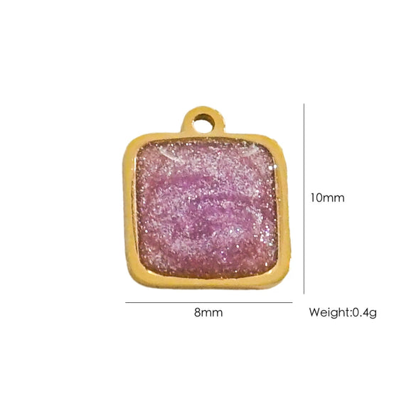 Fashion Cute Jewelry Pendant Stainless Steel Geometric Electroplated Hand Polished