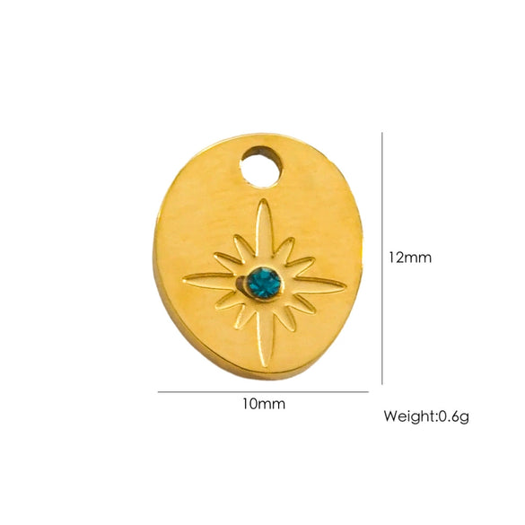 Fashion Cute Jewelry Pendant Stainless Steel Geometric Electroplated Hand Polished