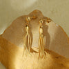Fashion Cute Octopus Stainless Steel Tassel Earrings With Electroplating For Women