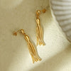 Fashion Cute Octopus Stainless Steel Tassel Earrings With Electroplating For Women