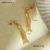 Fashion Cute Octopus Stainless Steel Tassel Earrings With Electroplating For Women