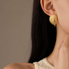 Fashion Design Stainless Steel Goldplated Wing Earrings For Women