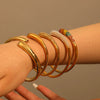 Fashion Diamond Encrusted Titanium Steel Electroplated Bracelet