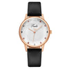 Fashion Diamond Heart Women's Quartz Watch With Imitation Leather Strap And Stainless Steel Buckle