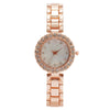 Fashion Diamond Ladies Metal Watch With Round Dial And Copper Clasp
