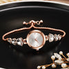 Fashion Diamondencrusted Love Bracelet Watch Alloy Round For Women