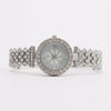 Fashion Diamondencrusted Rhinestone Flower Women's Metal Watch Bracelet Quartz Round Dial