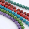 Fashion Diffuser Accessories Natural Lava Volcanic Stone Jewelry Accessories With Totem Pattern And Paint Treatment