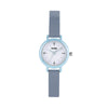 Fashion Dopamine Color Round Alloy Case Mineral Reinforced Glass Mirror Belt Strap Stainless Steel Buckle Female Watch