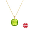 Fashion Dopamine Earrings Luxury Crystal Zircon Pendant Necklace Silver Geometric Inlaid Zircon