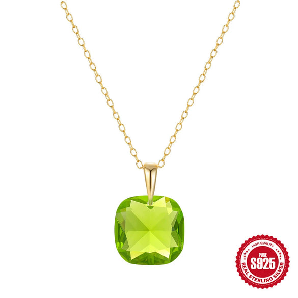Fashion Dopamine Earrings Luxury Crystal Zircon Pendant Necklace Silver Geometric Inlaid Zircon