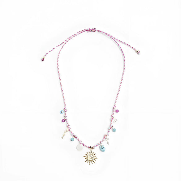 Fashion Dopamine Titanium Steel Necklace With Animal Zodiac Multipendant And Electroplating