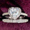 Fashion Double Layer Twoinone Combination Women's Ring Copper Geometric Zircon Light Luxury