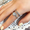 Fashion Double Layer Twoinone Combination Women's Ring Copper Geometric Zircon Light Luxury