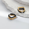 Fashion Double Opening Ring Stainless Steel Gold Plated Jewelry
