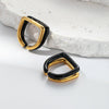 Fashion Double Opening Ring Stainless Steel Gold Plated Jewelry