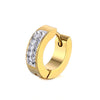 Fashion Unisex Titanium Steel And Stainless Steel Geometric Style Polishing Diamond Ear Bone Buckle Zircon Earrings With Advanced Sense