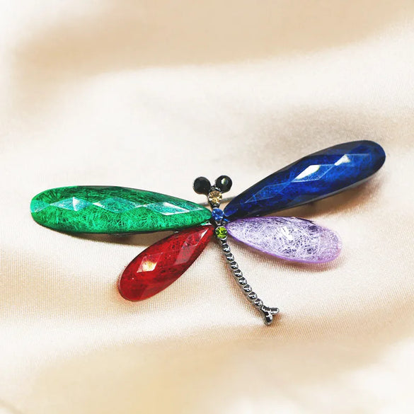 Fashion Dragonfly Alloy Plating Artificial Gemstones Unisex Brooches
