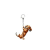 Fashion Drawstring 2D Flat Acrylic Dog Ladies Keychain Accessories And Pendants For Cars