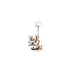 Fashion Drawstring 2D Flat Acrylic Dog Ladies Keychain Accessories And Pendants For Cars