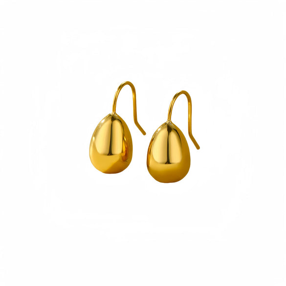 Fashion Drop Shape Titanium Steel And Stainless Steel Earrings With Electroplating For Women