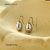 Fashion Drop Shape Titanium Steel And Stainless Steel Earrings With Electroplating For Women