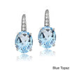 Fashion Earrings Aaa Zircon Earrings Explosions Goose Eggshaped Multicolor Jewelry Wholesale