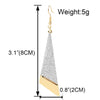 Fashion Earrings Long Triangle Frosted Hollow Earrings Personalized Earrings Wholesale Gooddiy