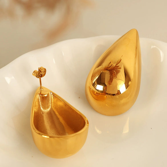 Fashion Earrings 316L Stainless Steel 18K Gold Plated