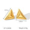 Fashion Earrings Titanium Steel Stainless Steel Geometric Three Dimensional Triangle Electroplating Vacuum Plating