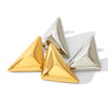 Fashion Earrings Titanium Steel Stainless Steel Geometric Three Dimensional Triangle Electroplating Vacuum Plating