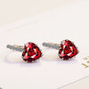 Fashion Earrings Women Heartshaped Zircon Earrings Fashion Temperament Simple Earrings Wholesale Earrings Copper Style