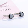 Fashion Earrings Women Heartshaped Zircon Earrings Fashion Temperament Simple Earrings Wholesale Earrings Copper Style