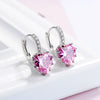 Fashion Earrings Women Heartshaped Zircon Earrings Fashion Temperament Simple Earrings Wholesale Earrings Copper Style