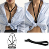 Fashion Elastic Band Sexy Bikini Nightclub Chest Necklace Lace-Up Cutout Body Chain