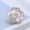 Fashion Electroplated Alloy Flower Ring With Oil Drip Rose Design Adjustable Opening Unisex Statement Ring