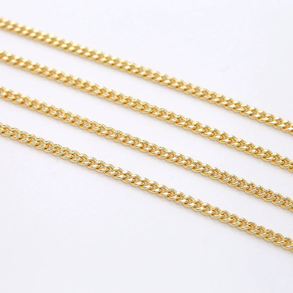 Fashion Electroplated Metal Chain For Diy Handmade Necklace Bracelet And Sweater Chain Jewelry Making Material