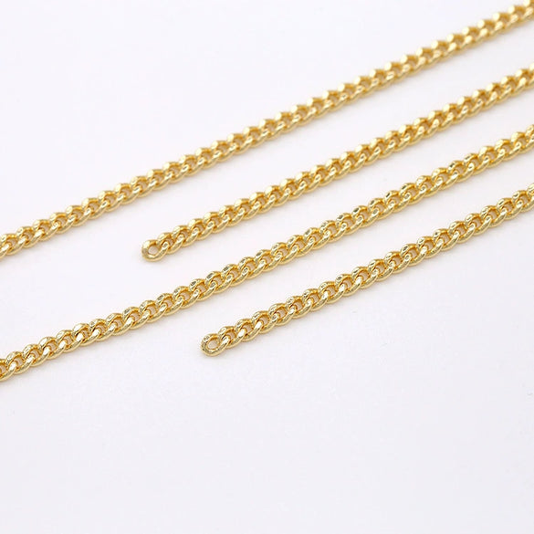 Fashion Electroplated Metal Chain For Diy Handmade Necklace Bracelet And Sweater Chain Jewelry Making Material