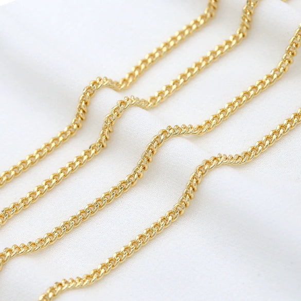 Fashion Electroplated Metal Chain For Diy Handmade Necklace Bracelet And Sweater Chain Jewelry Making Material