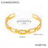 Fashion Elegant Allmatch Geometric Shaped 316L Stainless Steel Goldplated Stitching Design Bracelet