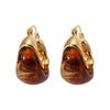 Fashion Elegant French Amber Earrings Light Luxury Highend Retro Brown U Shape Plastic Resin Earrings For Women