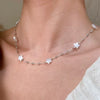 Fashion Elegant Imitation Pearls Fivepointed Star Earrings Necklace Bracelet Electroplating Design For Women