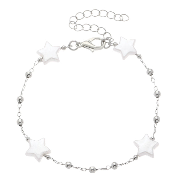 Fashion Elegant Imitation Pearls Fivepointed Star Earrings Necklace Bracelet Electroplating Design For Women