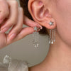 Fashion Elegant Imitation Pearls Fivepointed Star Earrings Necklace Bracelet Electroplating Design For Women