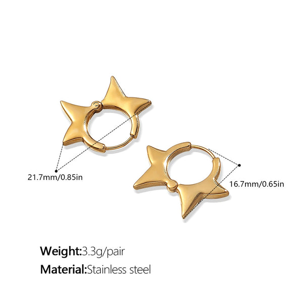 Fashion Elegant Love 316L Stainless Steel Electroplated Women's Earrings