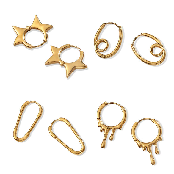 Fashion Elegant Love 316L Stainless Steel Electroplated Women's Earrings