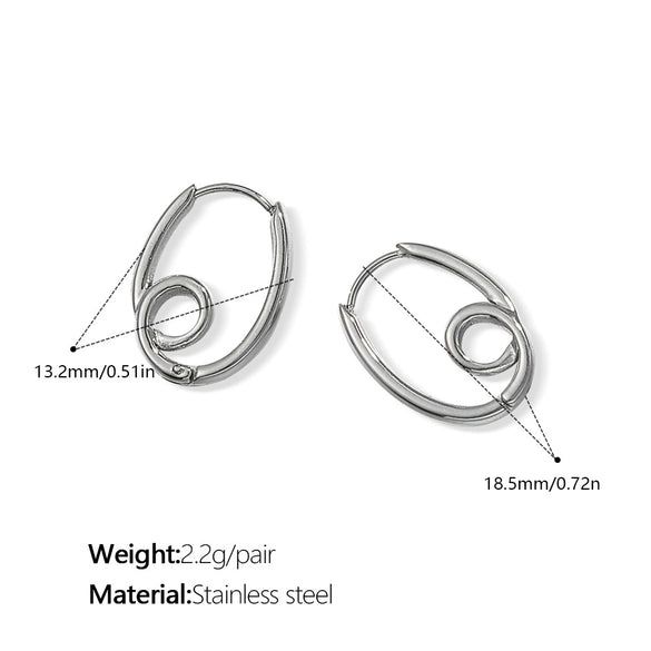 Fashion Elegant Love 316L Stainless Steel Electroplated Women's Earrings