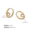 Fashion Elegant Love 316L Stainless Steel Electroplated Women's Earrings