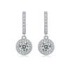 Fashion Elegant 925 Sterling Silver Geometric Moissanite Women's Earrings