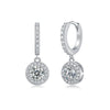 Fashion Elegant 925 Sterling Silver Geometric Moissanite Women's Earrings